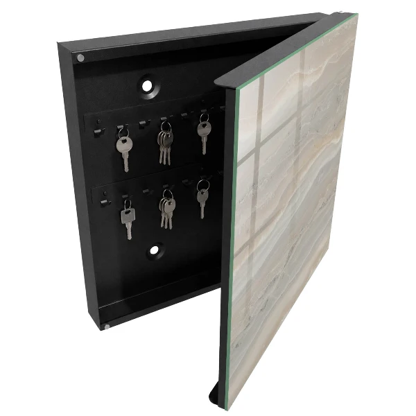 Caja de llaves Ondas beige