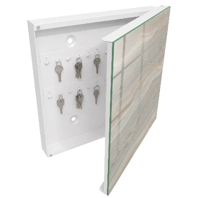 Caja de llaves Ondas beige