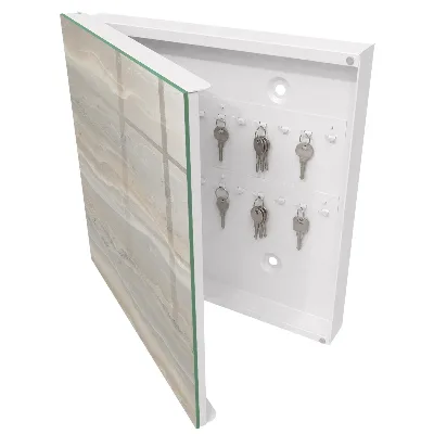 Caja de llaves Ondas beige