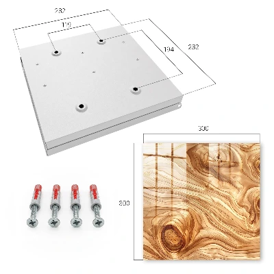 Armario llaves de pared Ondas de madera