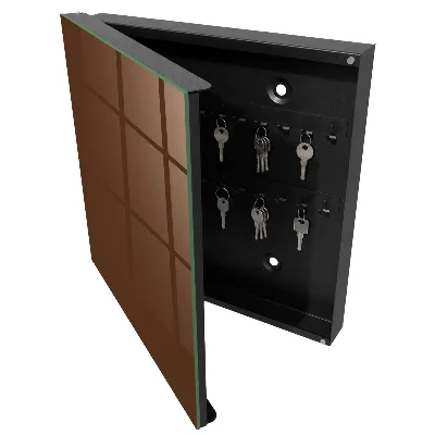 Armario llaves de pared Marrón castaño