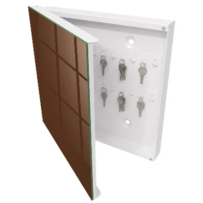 Armario llaves de pared Marrón castaño