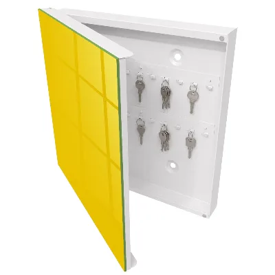 Caja de llaves Amarillo intenso