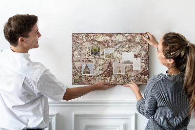 Tablón de corcho Mapa antiguo de atlas
