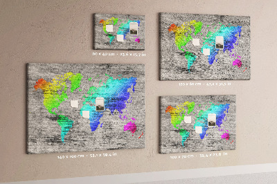 Tablón de corcho Mapa del mundo