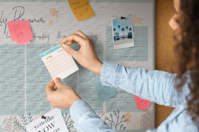 Tablón de corcho Horario floral