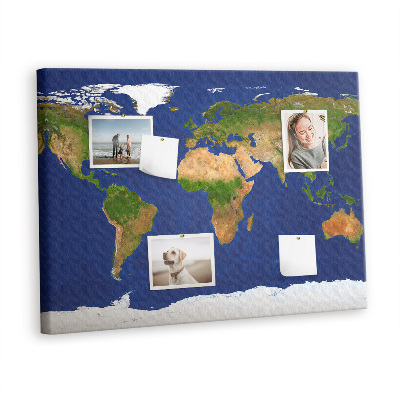 Tablón de corcho Gran mapa del mundo