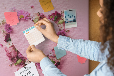 Tablón de corcho Corazón de flores