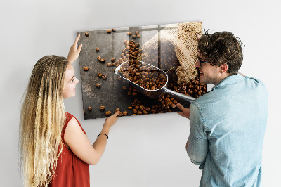 Pizarra cocina Una bolsa de café recién hecho