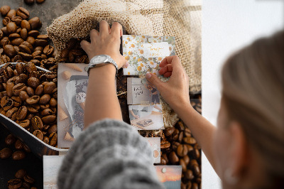 Pizarra cocina Una bolsa de café recién hecho