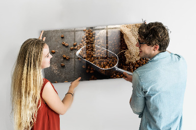 Pizarra cocina Una bolsa de café recién hecho