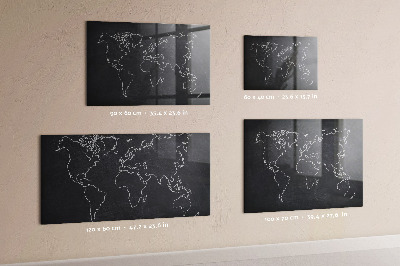 Pizarra magnética infantil Esquema del mapa mundial