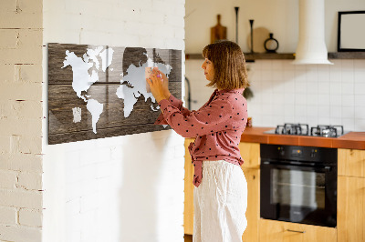 Pizarra magnética infantil Mapa mundial en tableros.