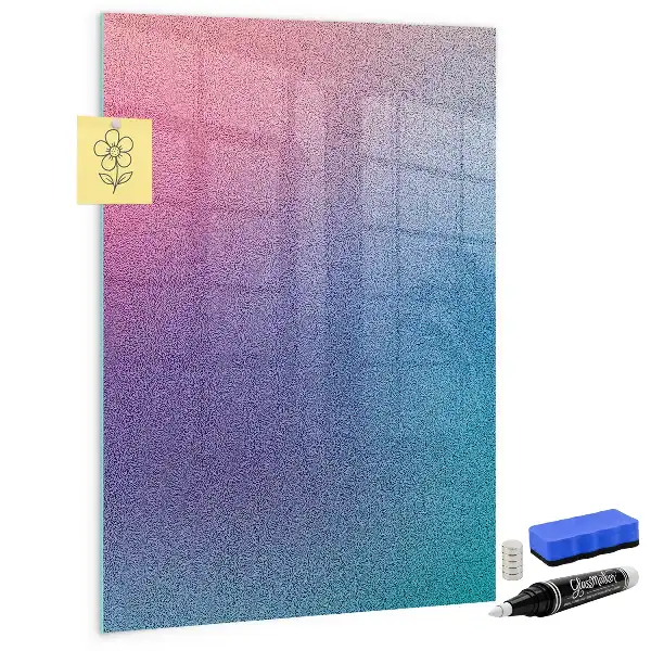 Pizarra magnética para escribir diseño de abstracción en degradado