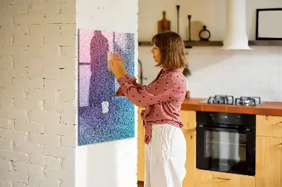 Pizarra magnética para escribir diseño de abstracción en degradado