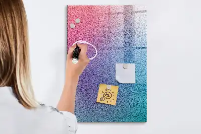 Pizarra magnética para escribir diseño de abstracción en degradado