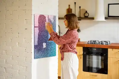 Pizarra magnética para escribir diseño de abstracción en degradado