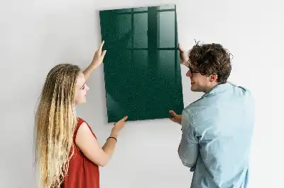 Pizarra blanca magnética con diseño de patrón de hojas lineales