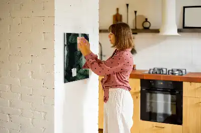Pizarra blanca magnética diseño selva de hojas