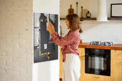 Pizarra magnética para escribir color confeti dorado