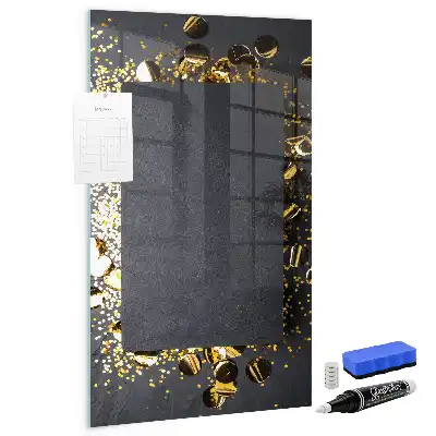 Pizarra magnética para escribir color confeti dorado