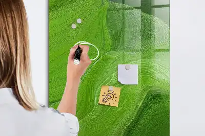 Pizarra blanca magnética diseño de abstracción de olas