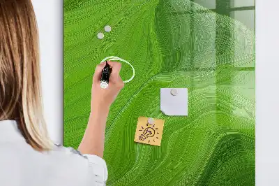 Pizarra blanca magnética diseño de abstracción de olas
