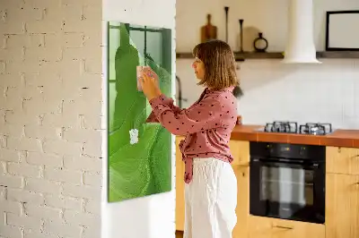 Pizarra blanca magnética diseño de abstracción de olas