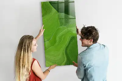 Pizarra blanca magnética diseño de abstracción de olas