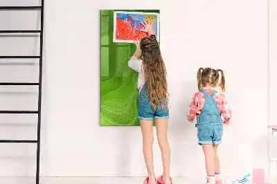 Pizarra blanca magnética diseño de abstracción de olas