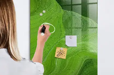 Pizarra blanca magnética diseño de abstracción de olas