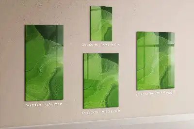 Pizarra blanca magnética diseño de abstracción de olas