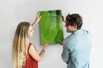 Pizarra blanca magnética diseño de abstracción de olas