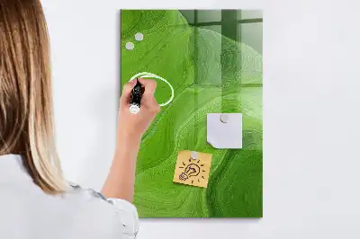 Pizarra blanca magnética diseño de abstracción de olas