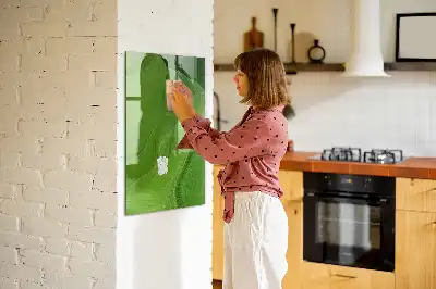 Pizarra blanca magnética diseño de abstracción de olas