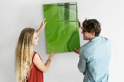 Pizarra blanca magnética diseño de abstracción de olas
