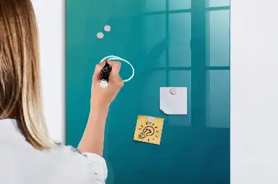 Pizarra magnética para escribir con diseño de abstracción geométrica