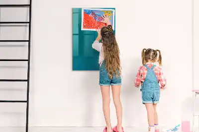 Pizarra magnética para escribir con diseño de abstracción geométrica