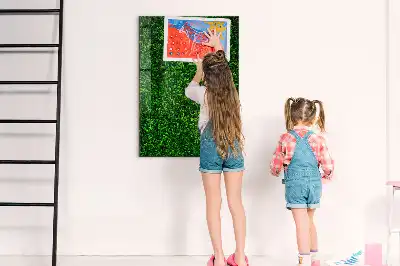 Pizarra magnética para escritura con diseño de seto de hojas