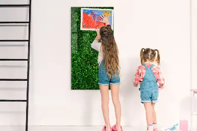 Pizarra magnética para escritura con diseño de seto de hojas