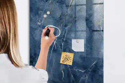 Pizarra magnética para escribir diseño de mármol decorativo