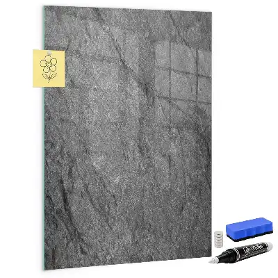 Pizarra blanca magnética con textura de roca
