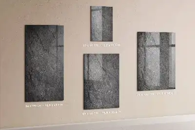 Pizarra blanca magnética con textura de roca