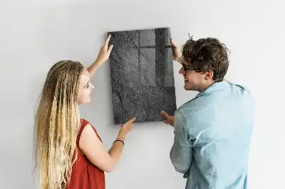 Pizarra blanca magnética con textura de roca