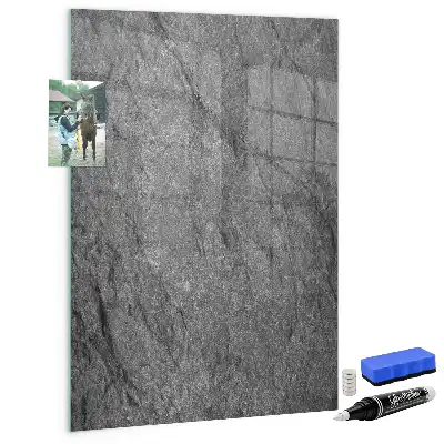 Pizarra blanca magnética con textura de roca