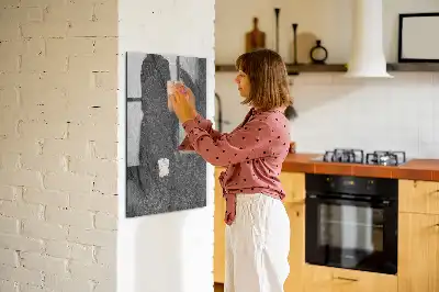 Pizarra blanca magnética con textura de roca