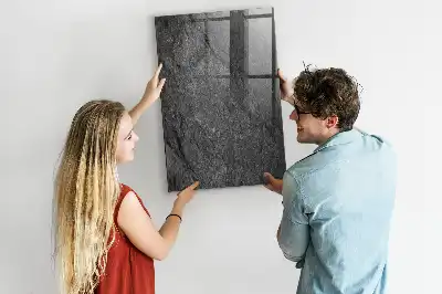 Pizarra blanca magnética con textura de roca