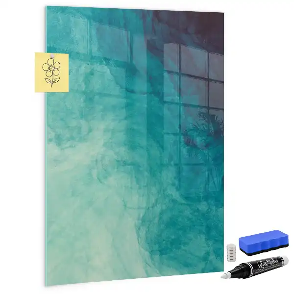 Pizarra magnética para escribir diseño de abstracción marina