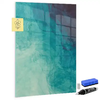 Pizarra magnética para escribir diseño de abstracción marina