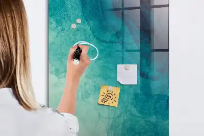 Pizarra magnética para escribir diseño de abstracción marina